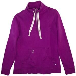 Eddie Bauer Women's Vintage 1/4 Zip Sweater Size Medium Purple Long Sleeve M